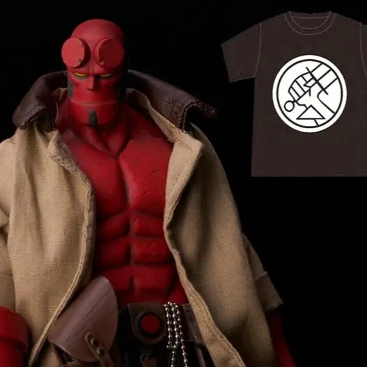 Battle Statue Gender Neutral 1000Toys Hellboy 1/12 Scale With PX Previews Exclusive BPRD Shirt