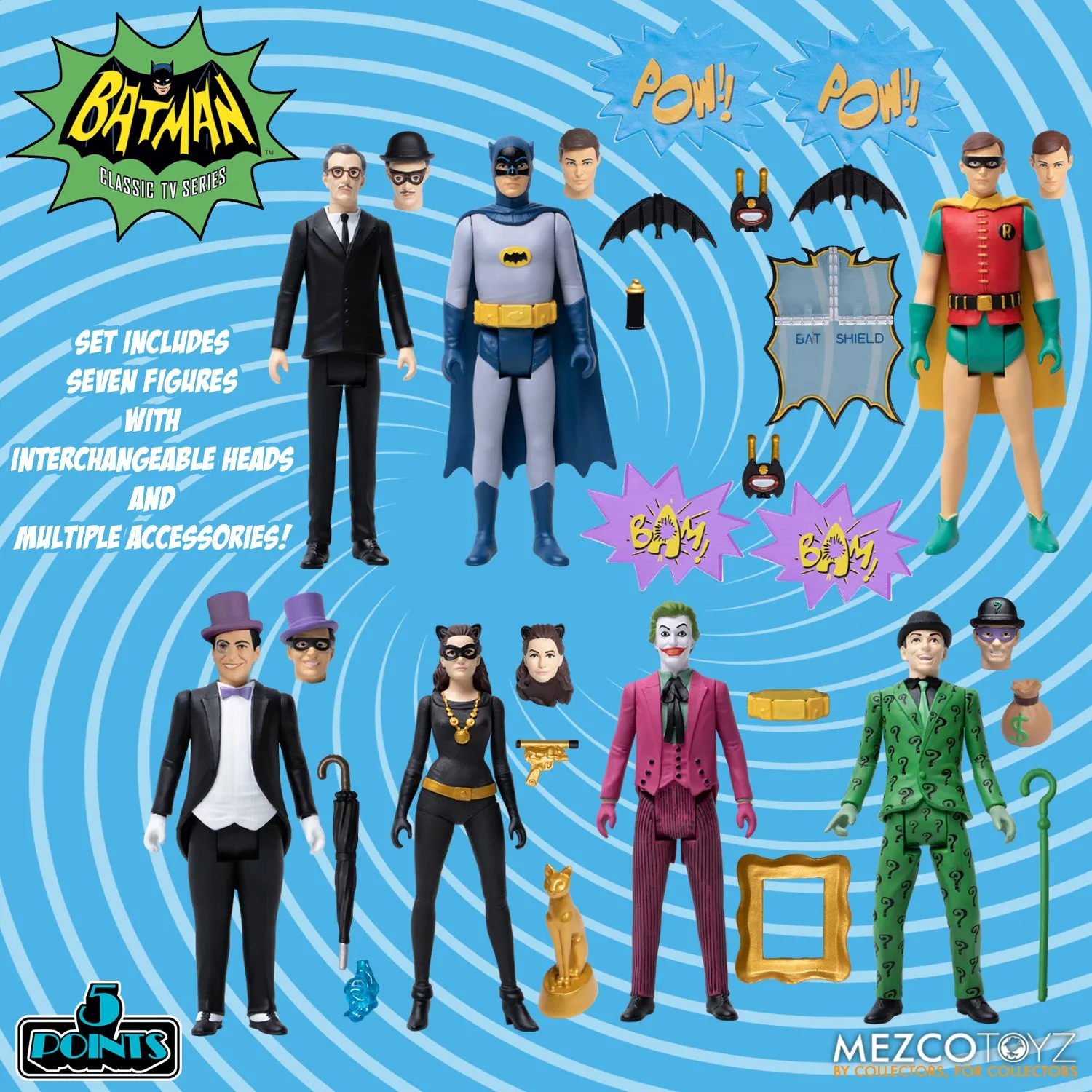 5 POINTS BATMAN 1966 AF DLX BOX SET Kids Room Premium Toy