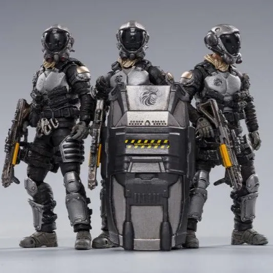 Chrome Plated Sentimental Value JOY TOY STARHAWK 7TH ARMY BLACKHAWK FLEET 1/18 FIGURE 3PK