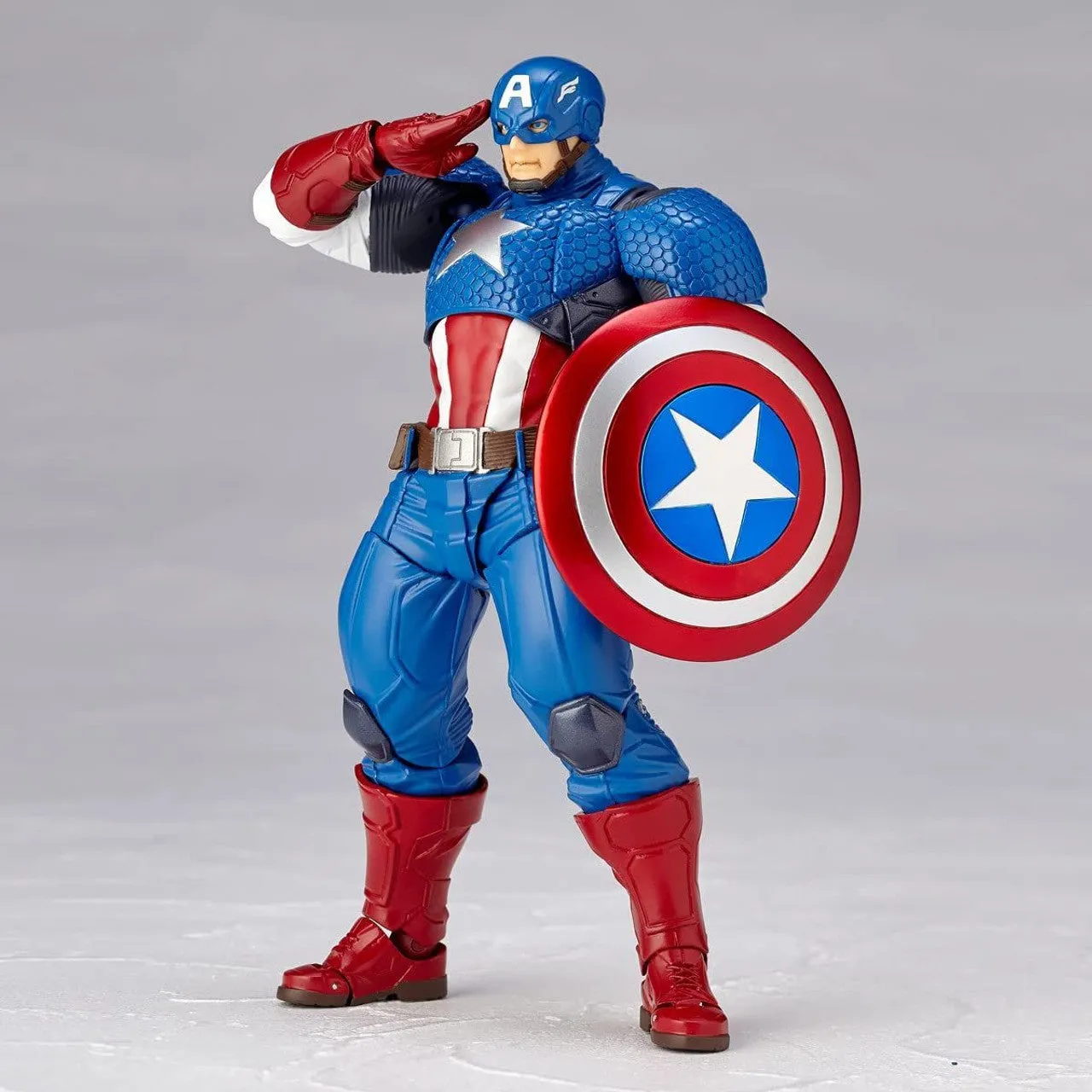 Toy Sculpture Articulated Toy Amazing Yamaguchi No.007 Captain America
