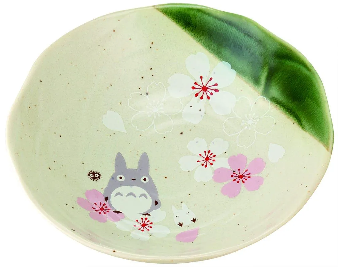 All Season Variant Paint My Neighbour Totoro: Totoro Traditional Japanese Salad Plate/Bowl (Sakura/Cherry Blossom)