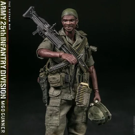 DAMTOYS PES010 1/12 ARMY 25th Infantry Division M60 Gunner International Icon Desk Decor