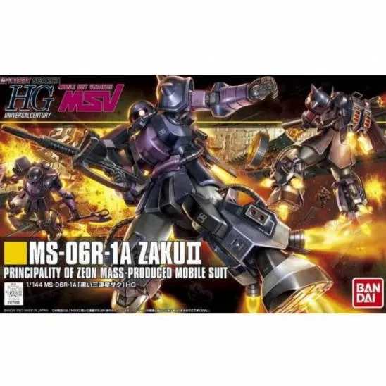Bandai Hobby HGUC 1/144 #151 MS-06R-1A Zaku II Black Tri-Stars (5057748) Career Exploration Relativity Concept