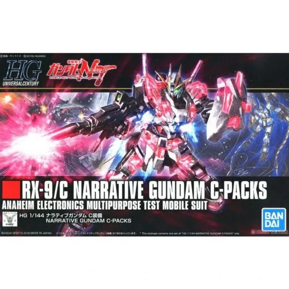 Air Quality Space Adventure Bandai Hobby HGUC 1/144 #222 RX-9/C Narrative Gundam C-Packs (5056760)