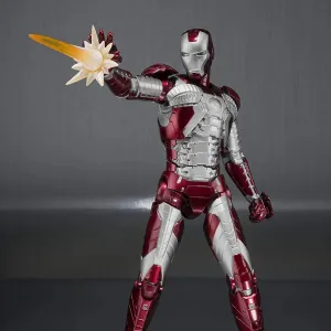 Bandai Tamashii Nations S.H.Figuarts Iron Man Mark V and Hall of Armor Set Transforming Toy Abstract art