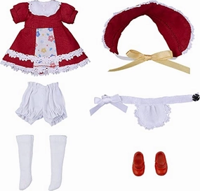 People's Choice Plush Companion Nendoroid Doll Outfit Set Old-Fashioned Dress (Red)