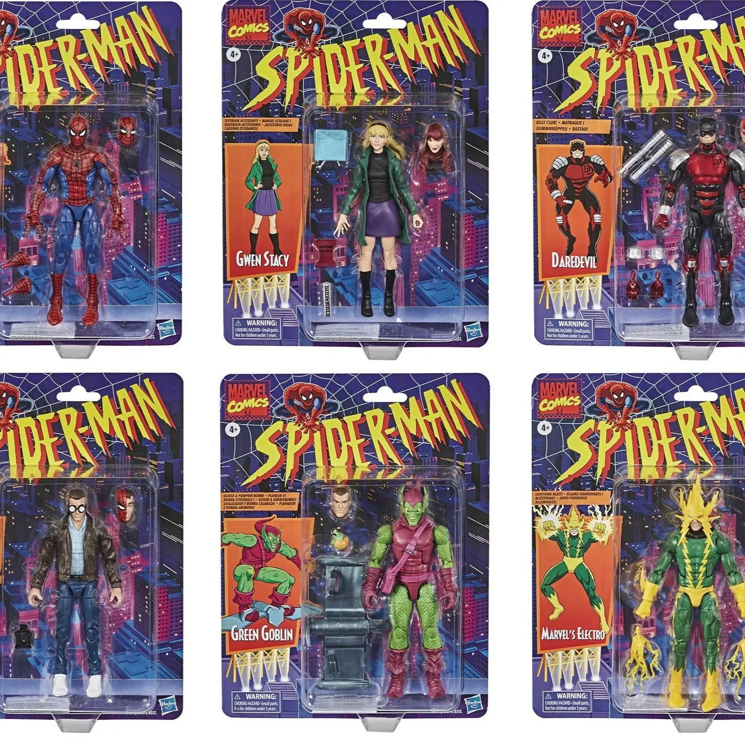 Marvel Legends Retro Collection Spider-Man Wave Set of 6 Figures Limited Toy