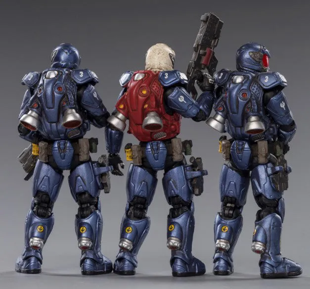 Articulated Replica JOY TOY NORTH UNION 03ST INTERSTELLAR TROOPER 1/18 FIG 3PK