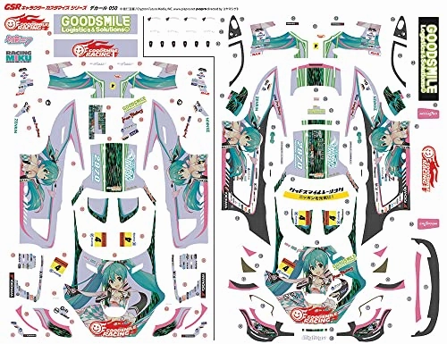 Hatsune Miku GT Project Good Smile Hatsune Miku AMG 2019 SUPER GT Ver. 1/24 Scale Decals Robot Sculpture Game Character