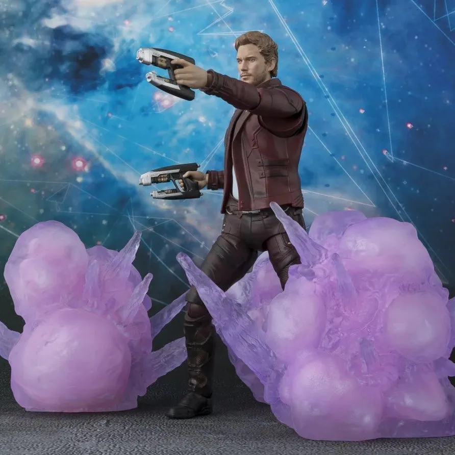 Superhero Toy Bandai Tamashii Nations S.H.Figuarts Guardians of the Galaxy Vol. 2 Star-Lord & Explosion Set
