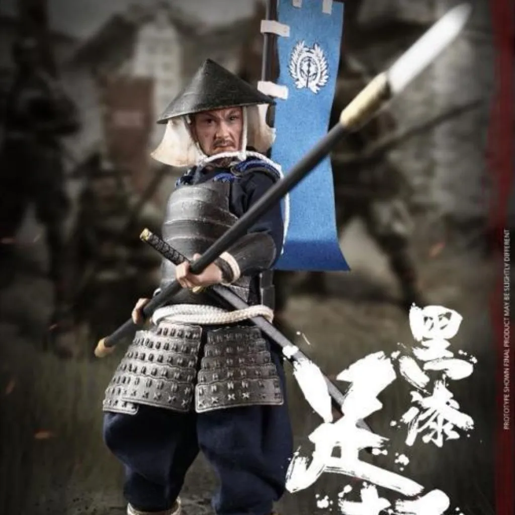 Chibi Model Ancient God Coomodel PE009 Palm Empire Black Armor Ashigaru 1/12 Scale Action Figure
