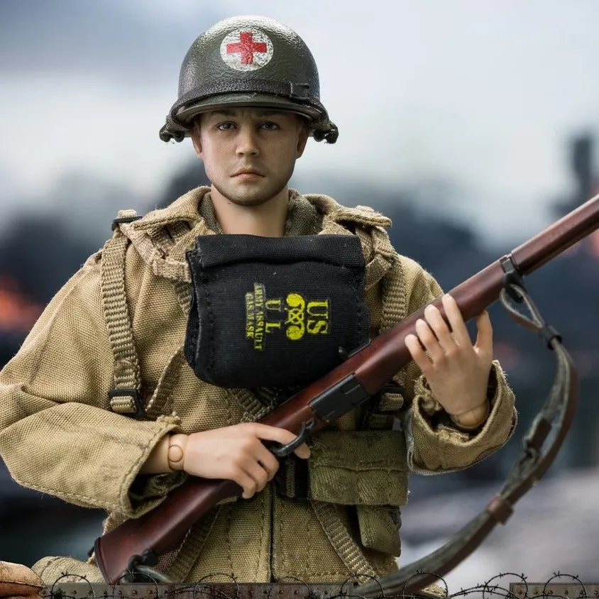 CRAZY FIGURE [LW015] 1:12 WWII U.S. Rangers On D-Day Medic Character Statue Original Box