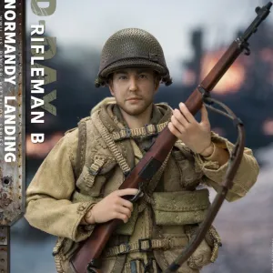 CRAZY FIGURE [LW017] 1:12 WWII U.S. Rangers On D-Day Rifleman B Family Heirloom Surrealist Art