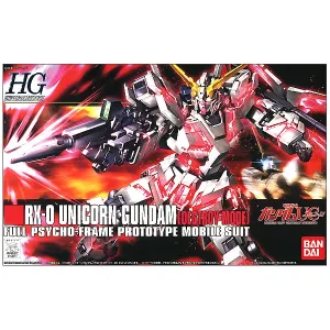 Bandai Hobby HGUC 1/144 #100 RX-0 Unicorn Gundam (Destroy Mode) (5057399) Backyard Game