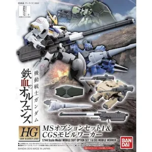 Bandai Hobby HG IBO 1/144 MS Option Set 1 & CGS Mobile Worker (5061060) Musical Fun