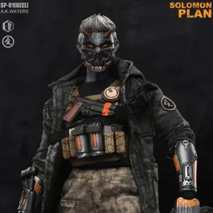 Chrome Plated DAMTOYS [DAM-SIP001A] SOLOMON IN PLAN BEEL MASK VERSION 1/12