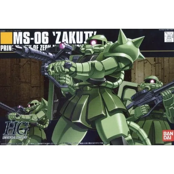 Bandai Hobby HGUC 1/144 #40 MS-06 Zaku II "Mobile Suit Gundam" (5057392) Airplane Model
