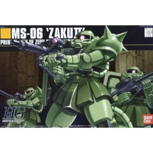 Bandai Hobby HGUC 1/144 #40 MS-06 Zaku II "Mobile Suit Gundam" (5057392) Airplane Model