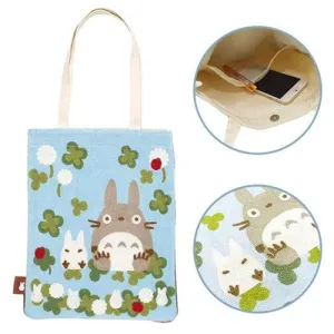 Established Maker My Neighbour Totoro: Totoro with Clovers Tote Bag