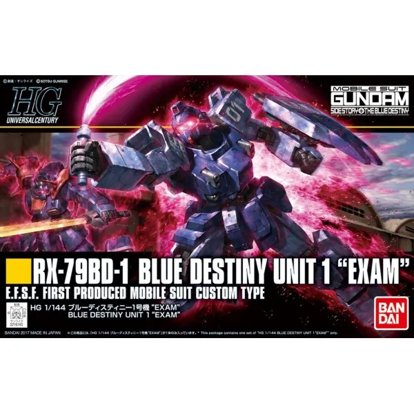Bandai Hobby HGUC 1/144 #207 RX-79BD-1 Blue Destiny Unit 1 'EXAM' Gundam (5058268) Need Meet
