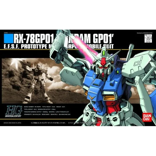 Bandai Hobby HGUC 1/144 #13 GP01 Gundam (5060965) Commitment Honor Generosity Practice