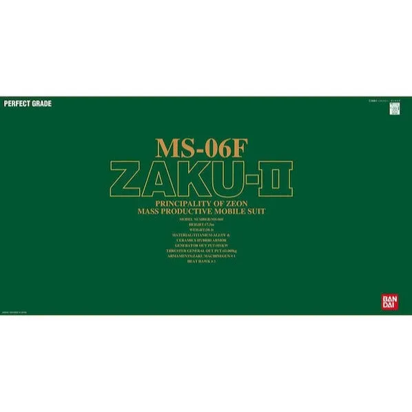 Legacy Leave [Backorder] Bandai Hobby PG 1/60 MS-06-F Zaku II