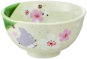 Staircase Decor Toy Museum My Neighbour Totoro: Totoro Traditional Japanese Small Rice Bowl (Sakura/Cherry Blossom)