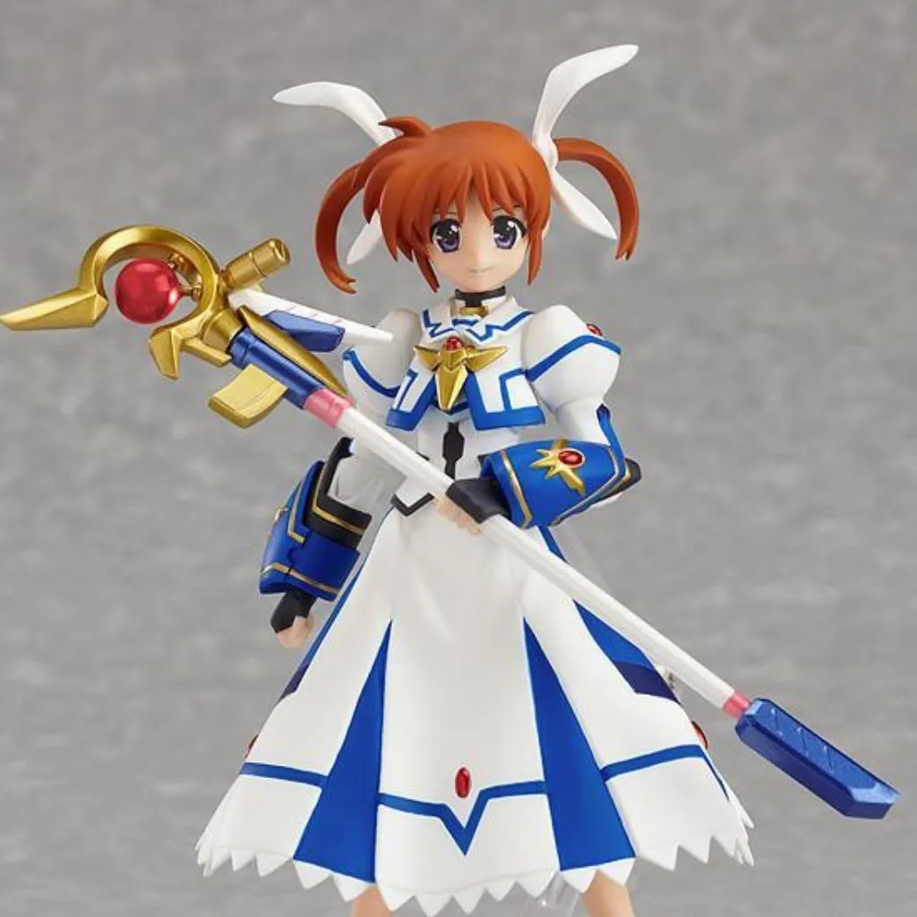 Figma No.159 Magical Girl Lyrical Nanoha The MOVIE 2nd A's Nanoha Takamachi Sacred Mode Antique Reproduction PVC Toy