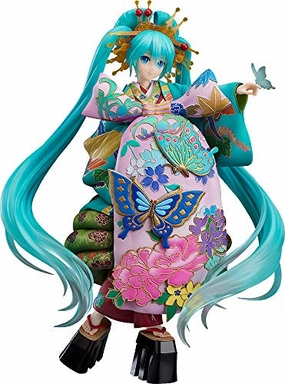 Hatsune Miku (Chokabuki Kuruwa Kotoba Awase Kagami Ver. version) - 1/7 scale - Vocaloid Collectible Goods Pewter Figure