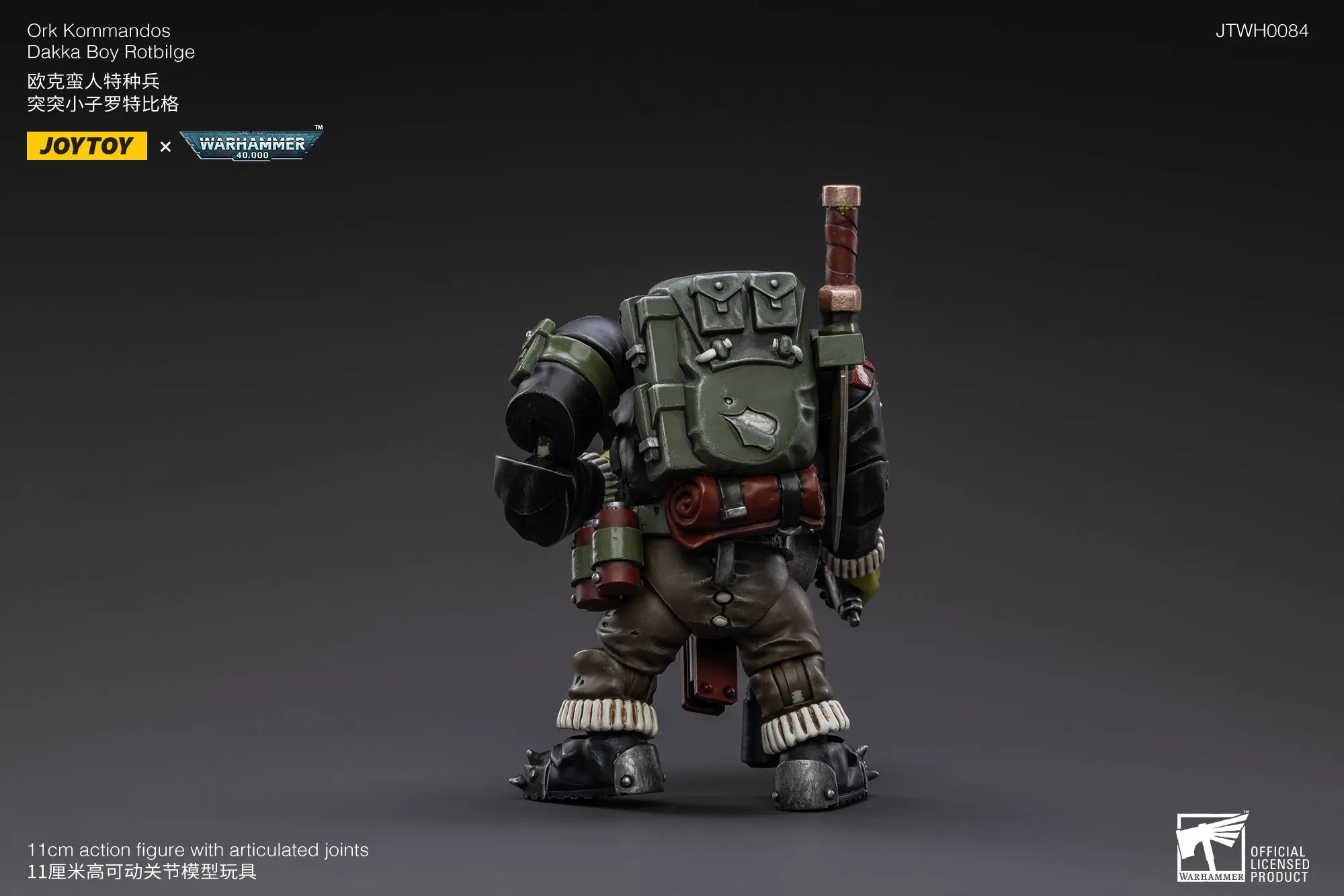 WARHAMMER 40K Ork Kommandos Dakka Boy Rotbilge Stone Statue