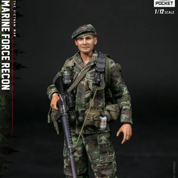 DAMTOYS PES009 1/12 POCKET ELITE SERIES Marine Force Recon in Vietnam Felt Toy