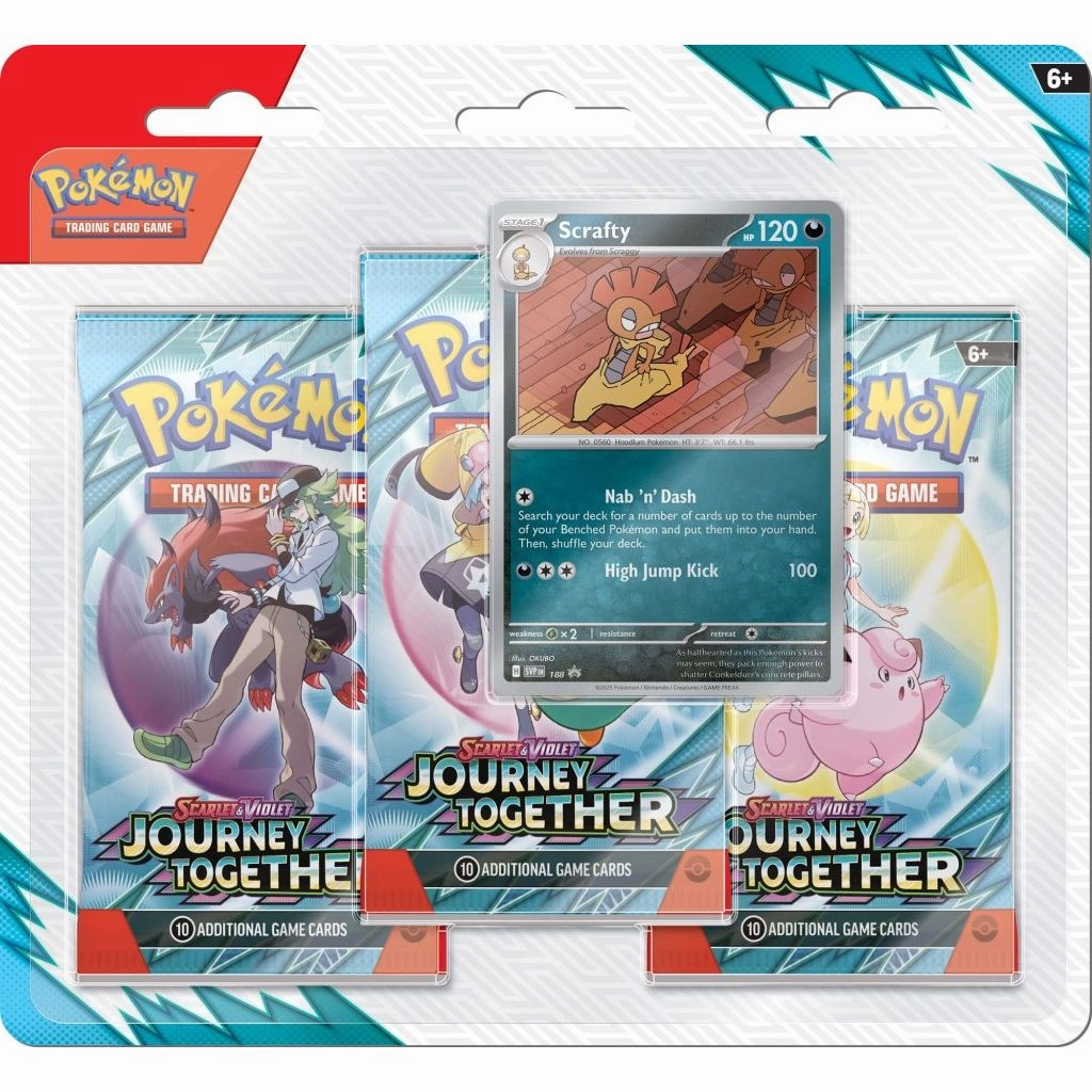Surprise Find Reveal POK??MON TCG Scarlet & Violet 9 Journey Together Three Booster Blister