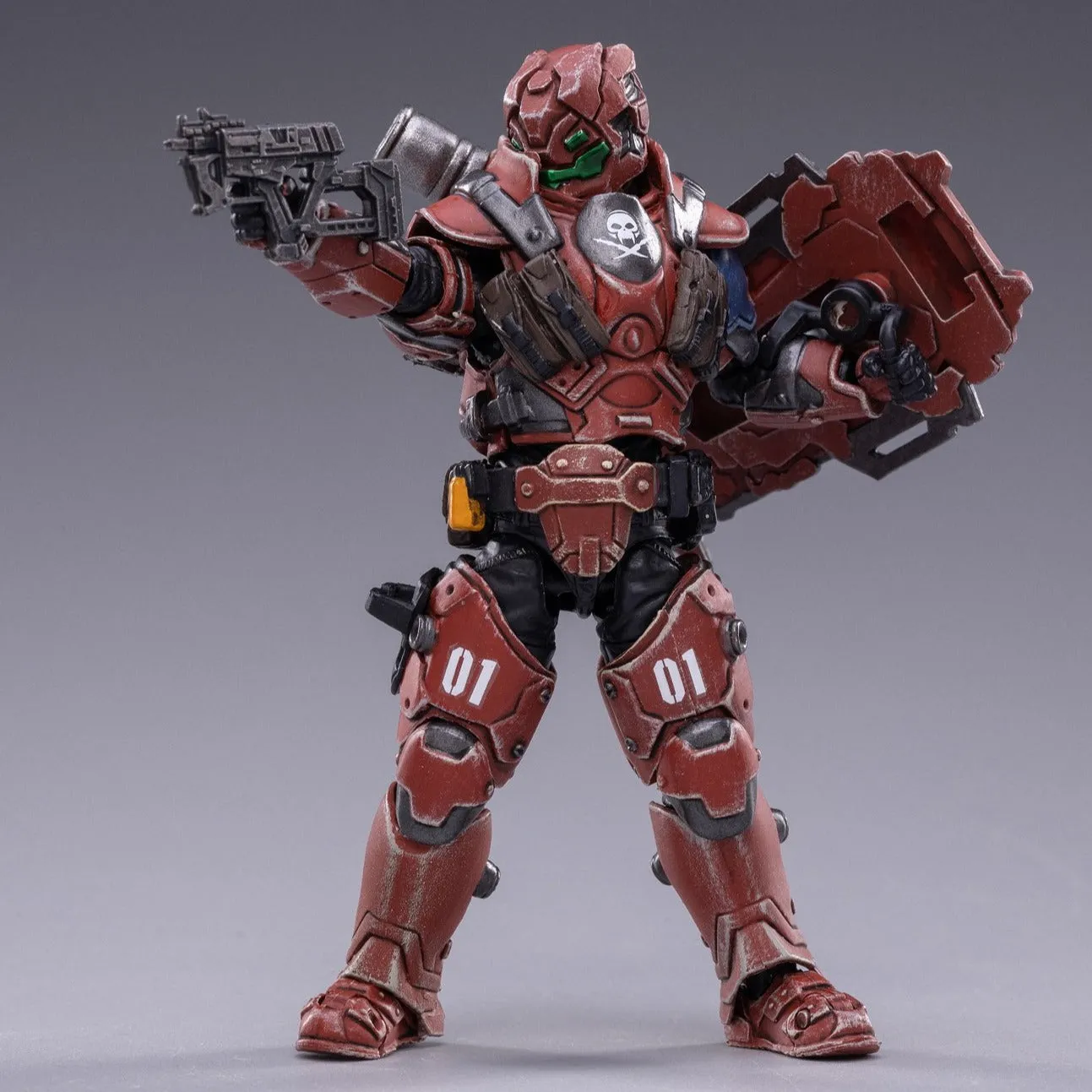 JOY TOY 01ST LEGION STEEL (STEEL RED BLADE) 1/18 FIGURE Stone Statue Military Vehicle