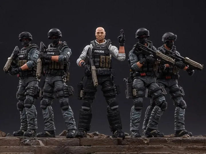 Pop Culture Realistic Model Joy Toy City Police Riot Team 1/18 Scale Set
