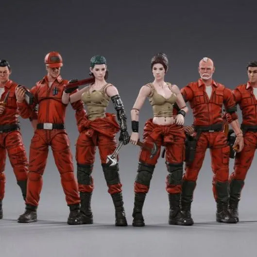 Race Car Driver JOY TOY MECH MAINTENANCE TEAM B 1/18 FIGURE 6PK