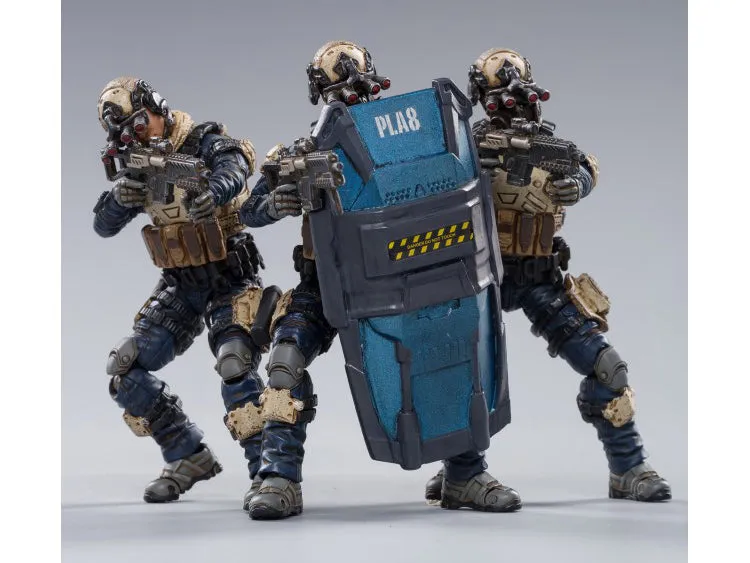 Creative Display Military Vehicle JOY TOY STARHAWK 8TH ARMY INDIGO FLEET 1/18 FIGURE 3PK