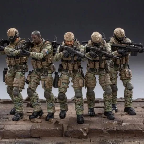 Chrome Plated Sky Animal Joy Toy U.S. Armed Forces Cavalry Regiment 1/18 Scale Set