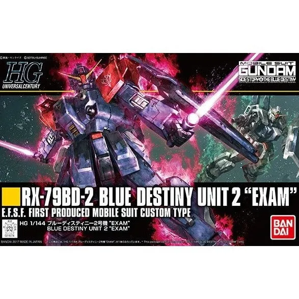 Moral Standard Video game Bandai Hobby HGUC 1/144 #208 RX-79BD-2 Blue Destiny Unit 2 'EXAM' (5061823)