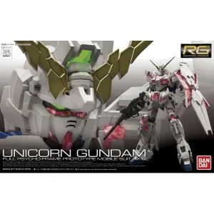 Objective Set Bandai Hobby RG 1/144 #25 Unicorn Gundam Full Psycho-Frame Prototype Mobile Suit RX-0 'Gundam UC' (5061620)