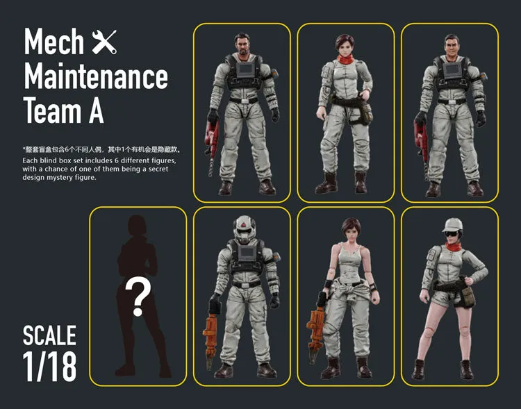 JOY TOY MECH MAINTENANCE TEAM A 1/18 FIGURE 6PK Spiritual Icon
