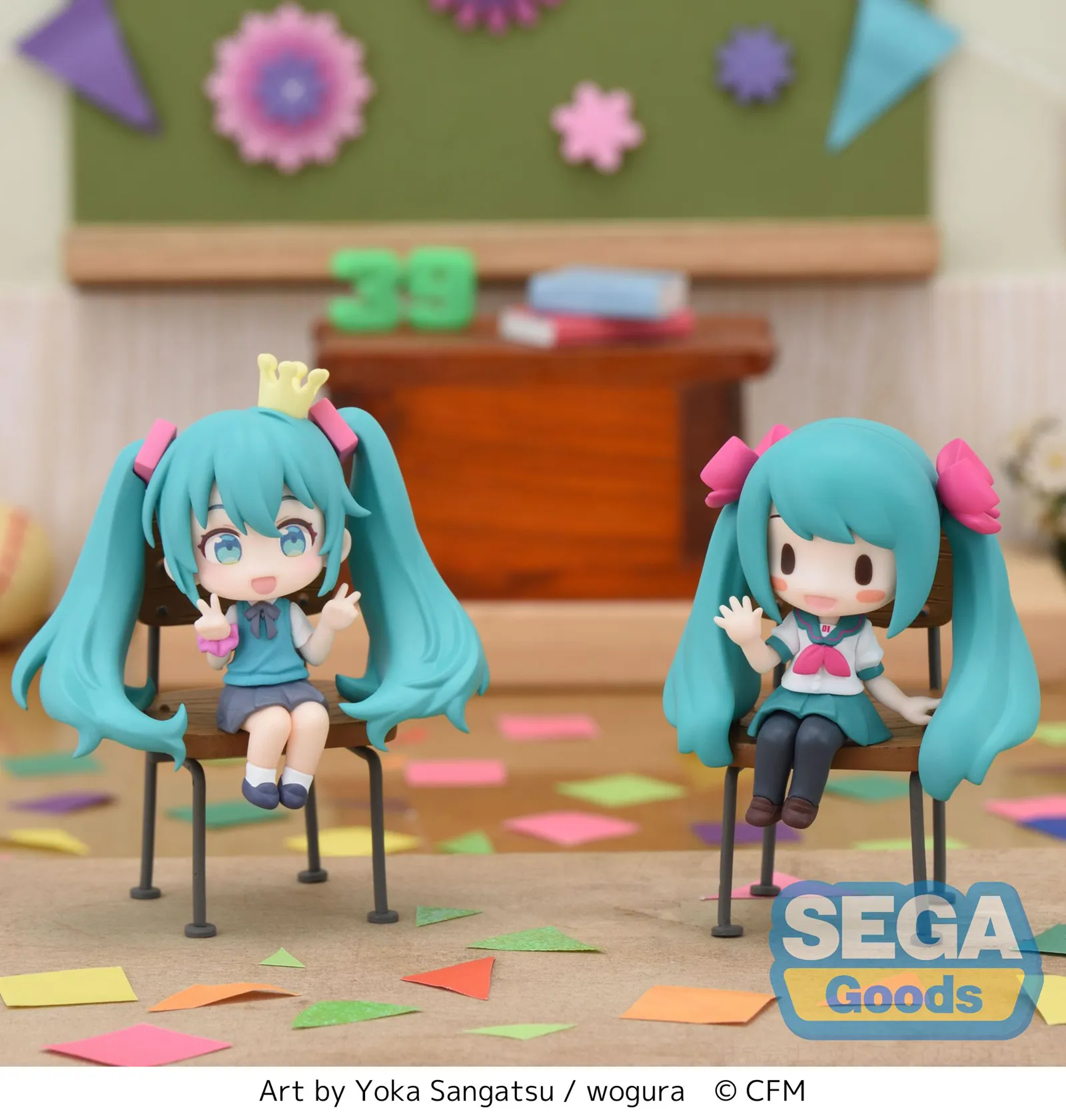 Vocaloid: Miku 16th Anniversary Perching Mini Prize Figure Fantasy Item Minimalist Design