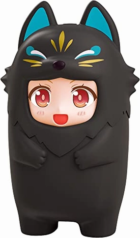 Nendoroid More Kigurumi Face Parts Case Black Kitsune Pearlescent Shine High End