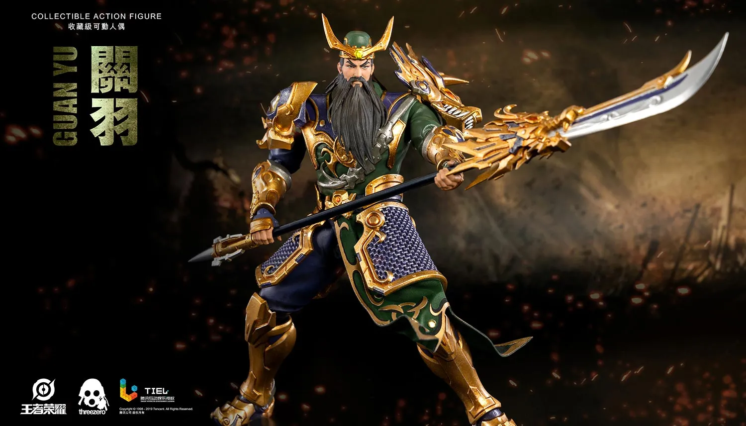 Threezero Honor of Kings GUAN YU 1/12 Collectible Action Figures Viral Sensation