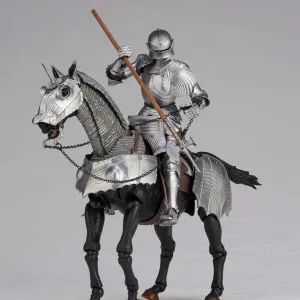 Garden Ornament Full Set Kaiyodo KT Project KT-027 Takeya Style Jizai Okimono 15th Century Gothic Equestrian Armor Silver