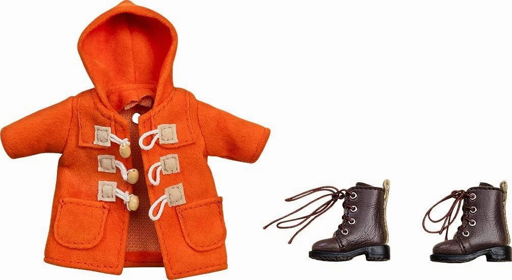 Hallway Display Community Pick Nendoroid Doll Warm Clothing Set Boots & Duffle Coat (Orange)