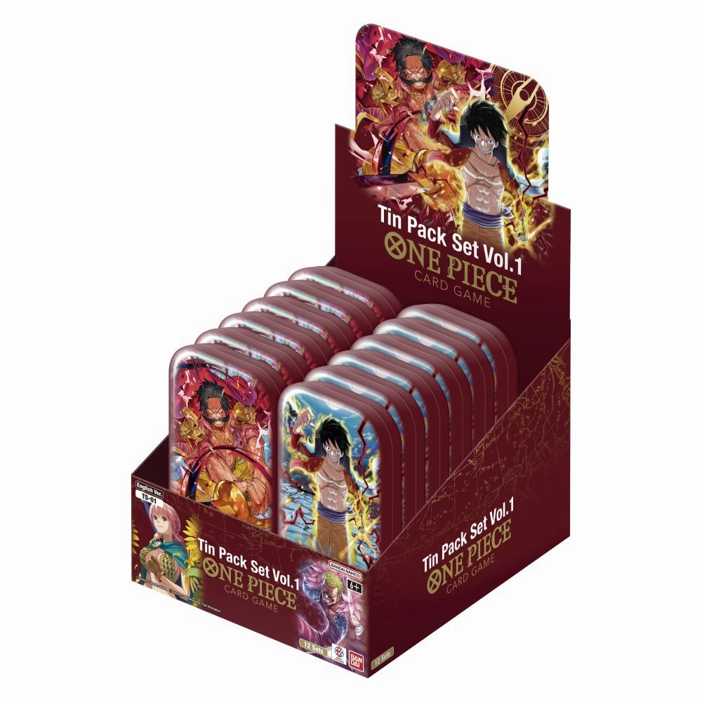 One Piece Card Game: Tin Pack Set Display ?C Vol. 1 Collector's Series Display