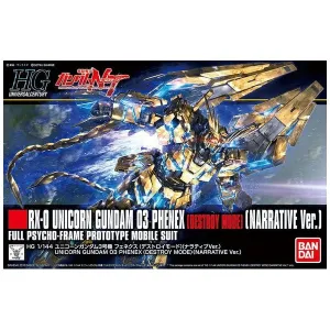 Value Increase Bandai Hobby HGUC 1/144 #213 Unicorn Gundam 03 Phenex Destroy Mode NT. Ver "Gundam NT" (5059250)