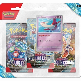 POK??MON TCG Scarlet & Violet 7 Stellar Crown Three Booster Blister Limited Find Series Collector's Drop Display