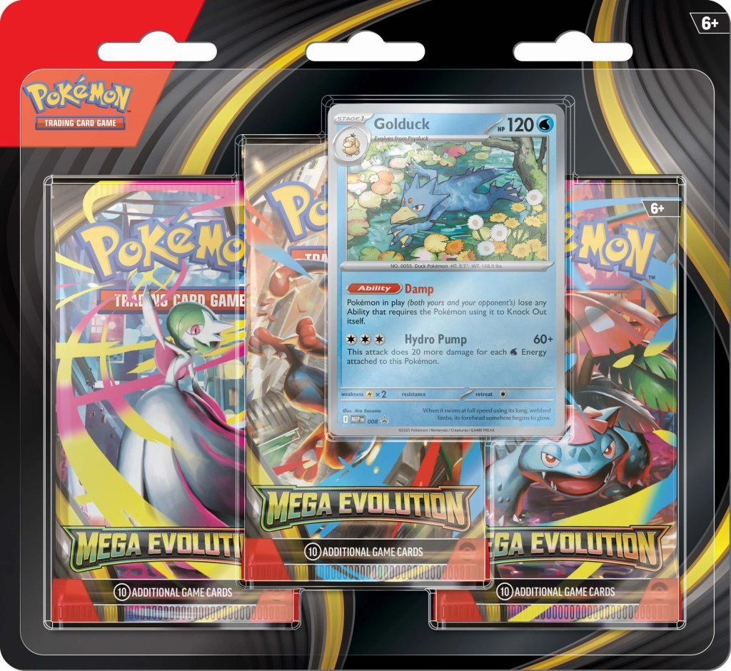 Pokemon - TCG - Mega Evolution Three-Booster Blister Random Drop Opening