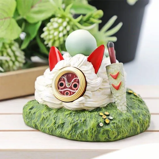 Gift Idea Princess Mononoke: Upon San's Mask Statue Desk Clock